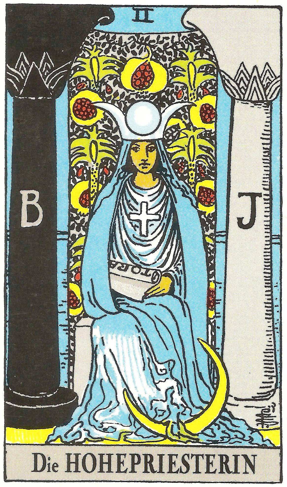Die Hohepriesterin als Wochenkarte – Tarotkarte