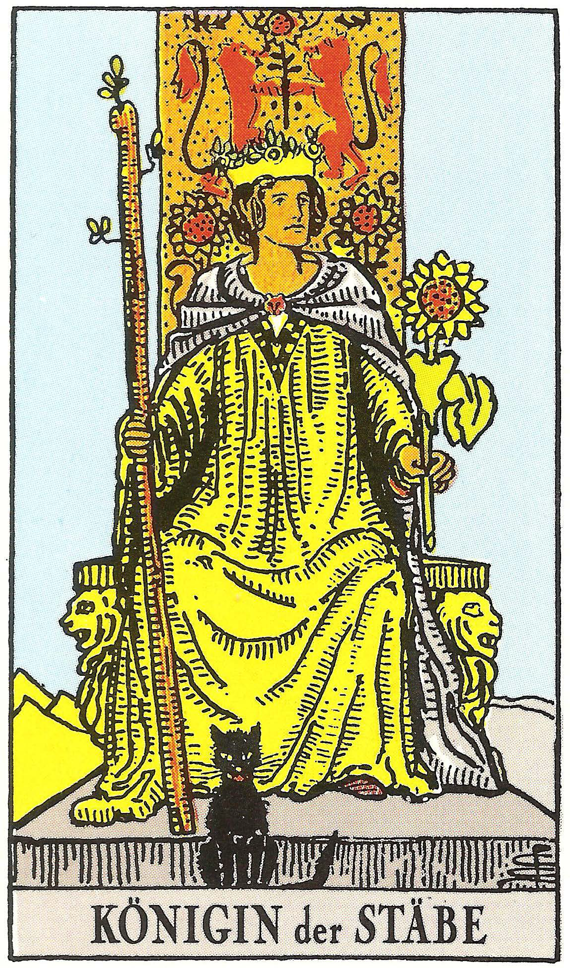 Königin der Stäbe – Tarotkarte