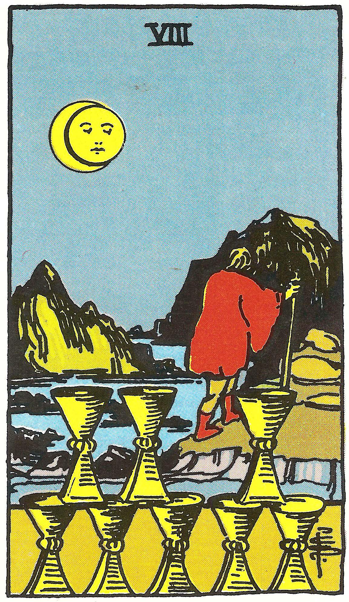 Acht der Kelche – Tarotkarte