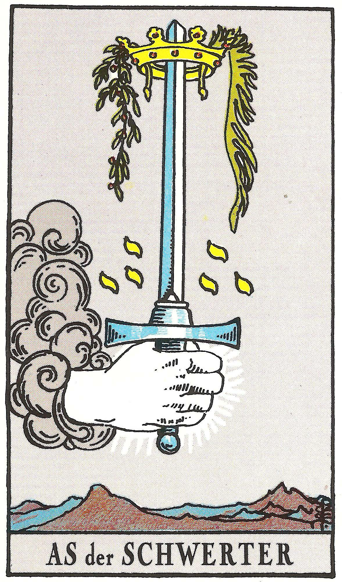 As der Schwerter – Tarotkarte