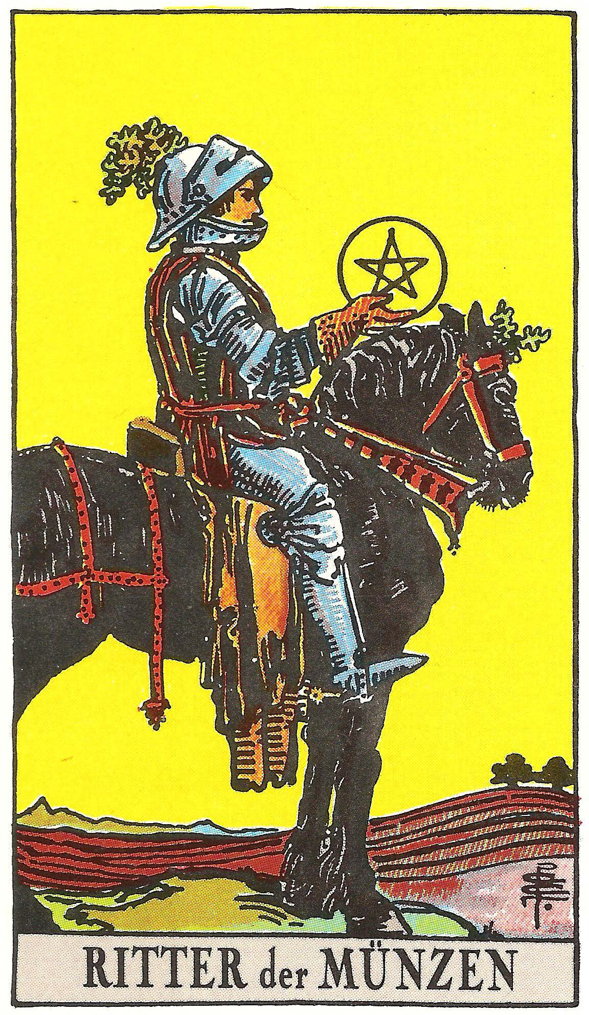 Ritter der Münzen – Tarotkarte